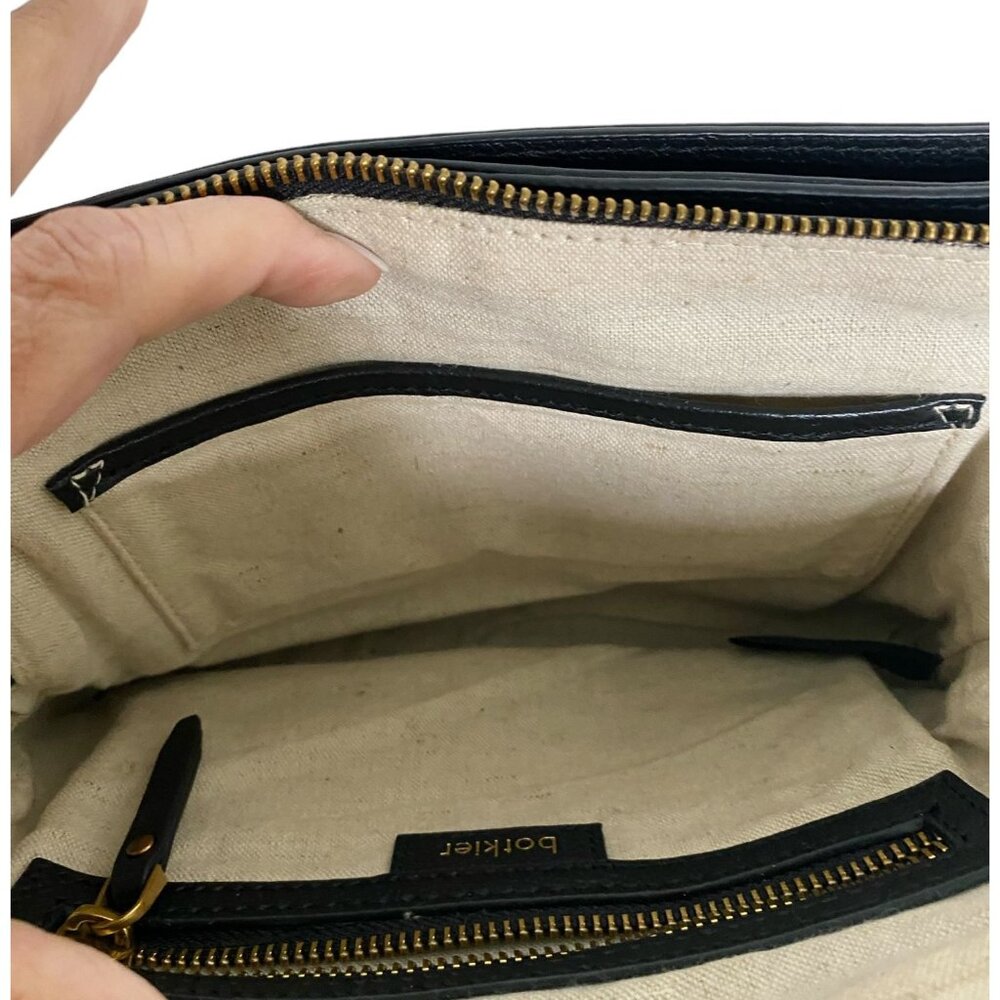 Botkier Black Leather Small Cross Body Purse Minimalist Office Professional Y2K - Picture 6 of 11